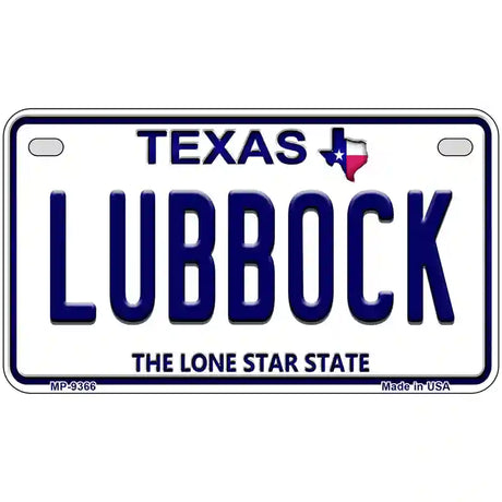 Lubbock Texas Novelty Metal License Plate 7" x 4" (MP)