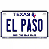 El Paso Texas Novelty Metal License Plate