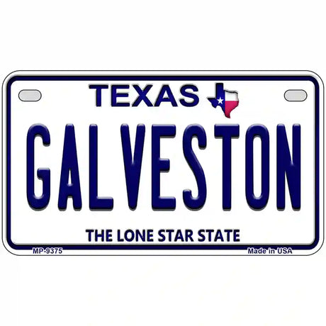 Galveston Texas Novelty Metal License Plate 7" x 4" (MP)