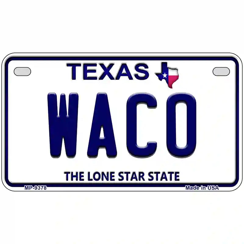 Waco Texas Novelty Metal License Plate 7" x 4" (MP)