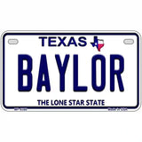 Baylor Texas Novelty Metal License Plate 7" x 4" (MP)