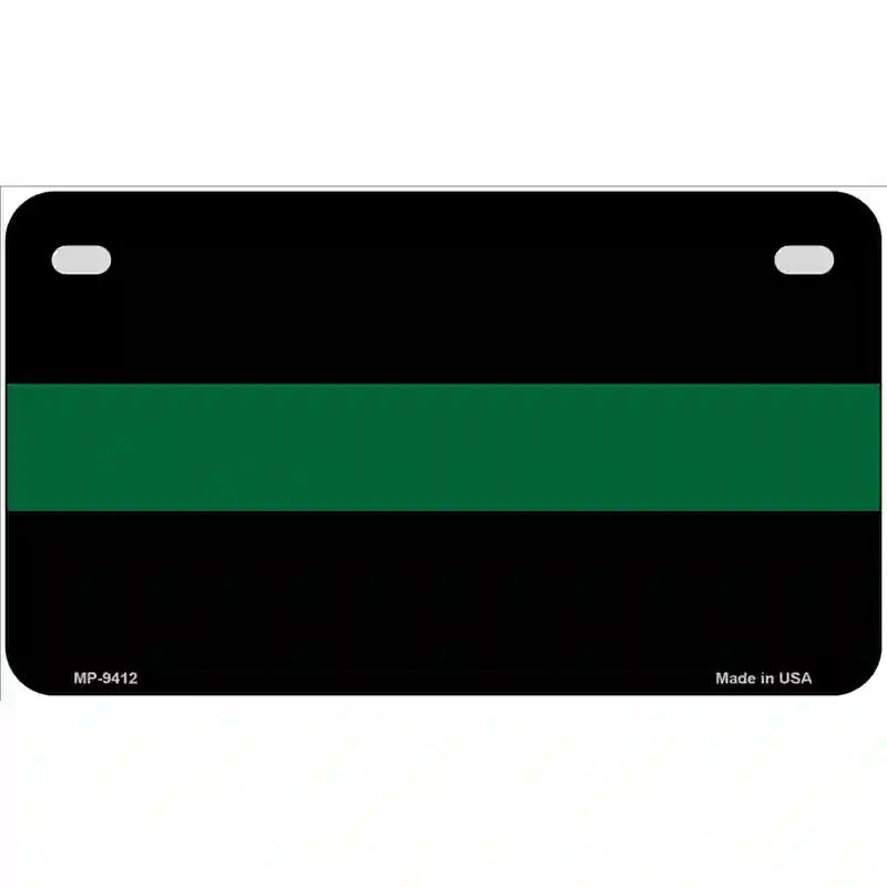 Thin Green Line Novelty Metal License Plate 7" x 4" (MP)