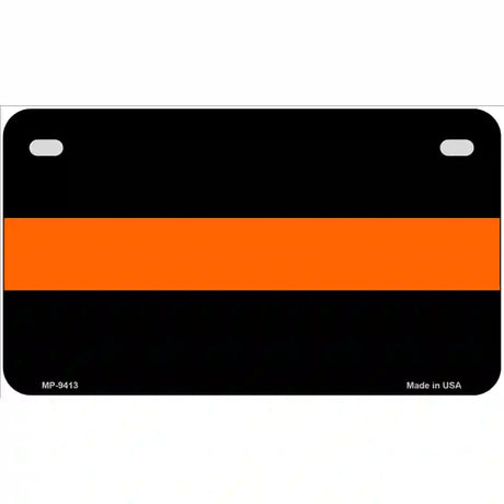 Thin Orange Line Novelty Metal License Plate 7" x 4" (MP)