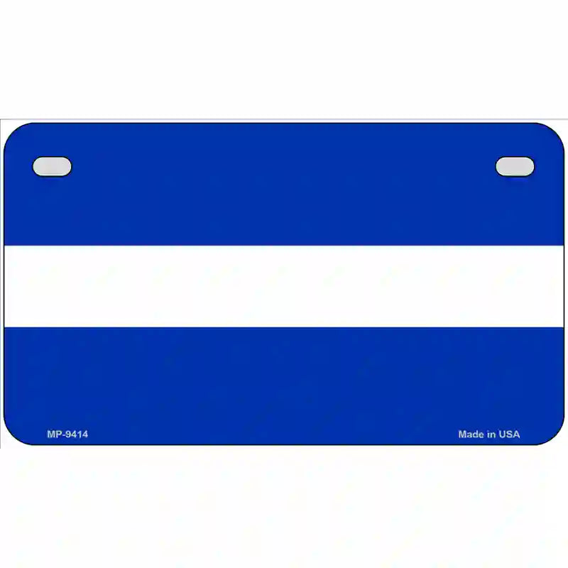 Thin White Line On Blue Novelty Metal License Plate 7" x 4" (MP)