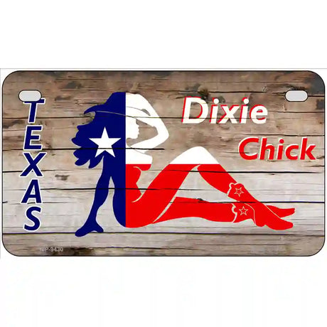 Dixie Chicks Texas Wood Novelty Metal License Plate 7" x 4" (MP)