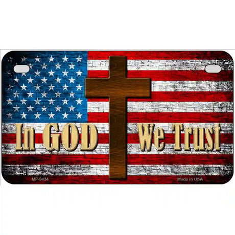 God We Trust Metal Novelty License Plate 7" x 4" (MP)