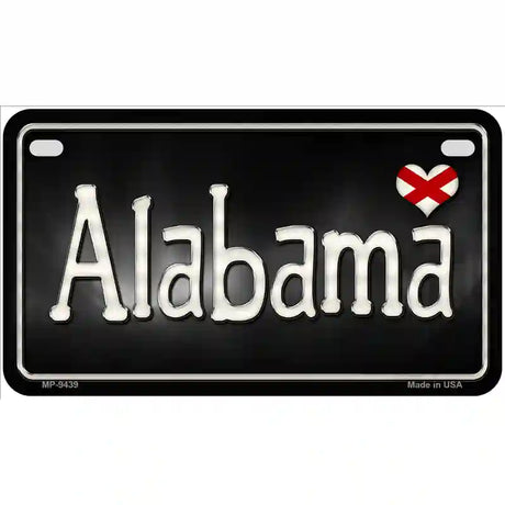 Alabama Flag Script Metal Novelty License Plate 7" x 4" (MP)