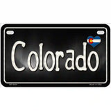 Colorado Flag Script Metal Novelty License Plate 7" x 4" (MP)