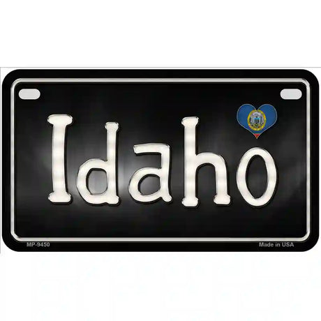 Idaho Flag Script Metal Novelty License Plate 7" x 4" (MP)