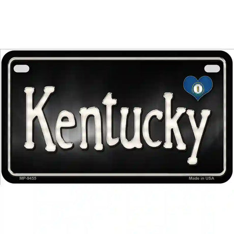 Kentucky Flag Script Metal Novelty License Plate 7" x 4" (MP)