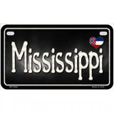 Mississippi Flag Script Metal Novelty License Plate 7" x 4" (MP)