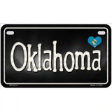 Oklahoma Flag Script Metal Novelty License Plate 7" x 4" (MP)