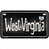 West Virginia Flag Script Metal Novelty License Plate 7" x 4" (MP)