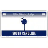 South Carolina Dark Blue Blank Novelty Metal License Plate 7" x 4" (MP)