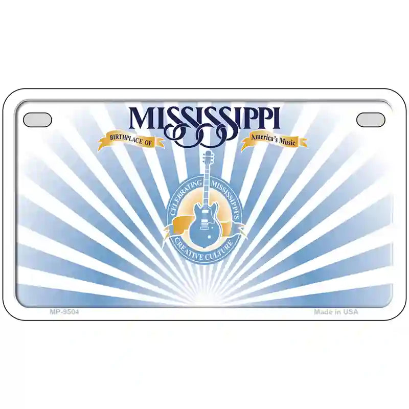 Mississippi Creative Culture Blank Novelty Metal License Plate 7" x 4" (MP)