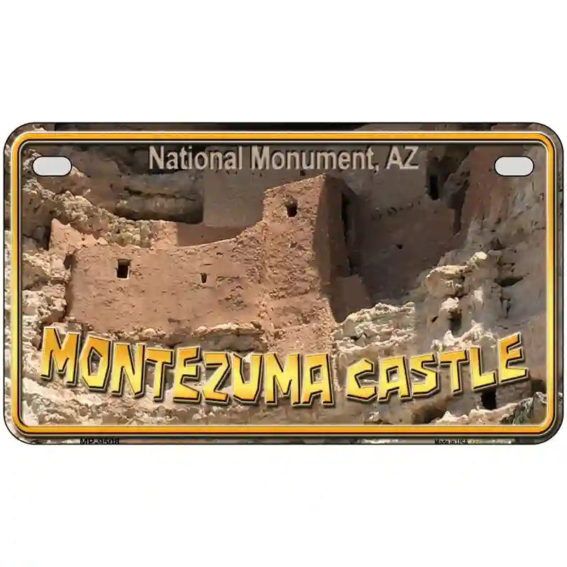 Montezuma Castle Novelty Metal License Plate 7" x 4" (MP)