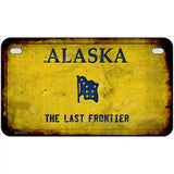 Alaska Rusty Novelty Metal License Plate 7" x 4" (MP) / Yes