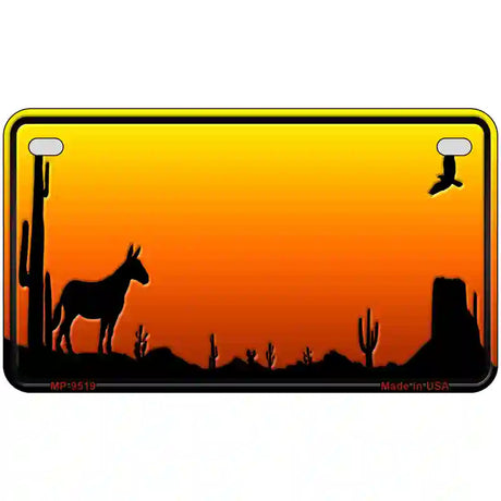 Donkey Blank Scenic Novelty Metal License Plate 7" x 4" (MP)