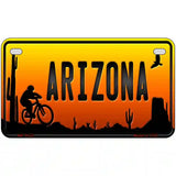 Biker Arizona Scenic Novelty Metal License Plate 7" x 4" (MP)