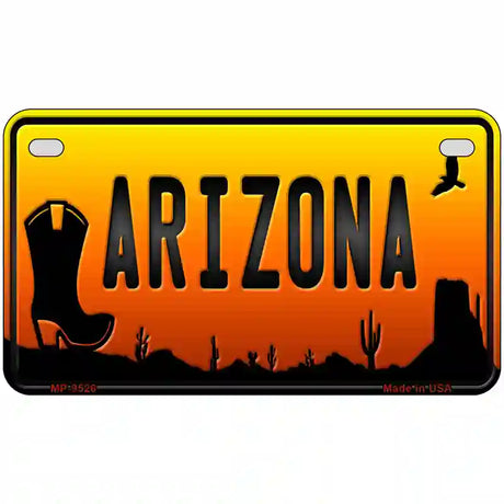 Boot Arizona Scenic Novelty Metal License Plate 7" x 4" (MP)