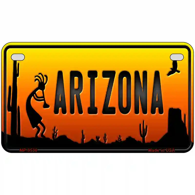 Kokopelli Arizona Scenic Novelty Metal License Plate 7" x 4" (MP)