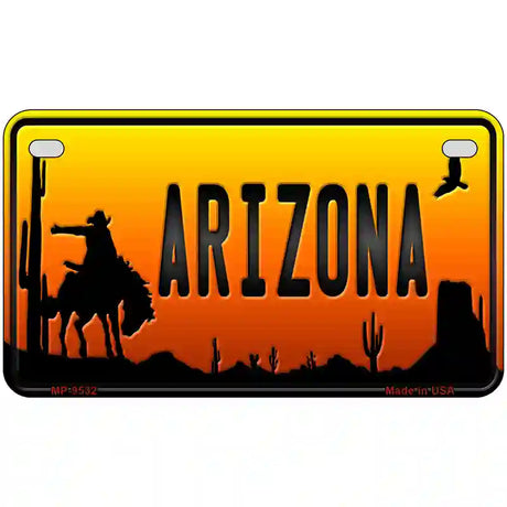 Rodeo Arizona Scenic Novelty Metal License Plate 7" x 4" (MP)