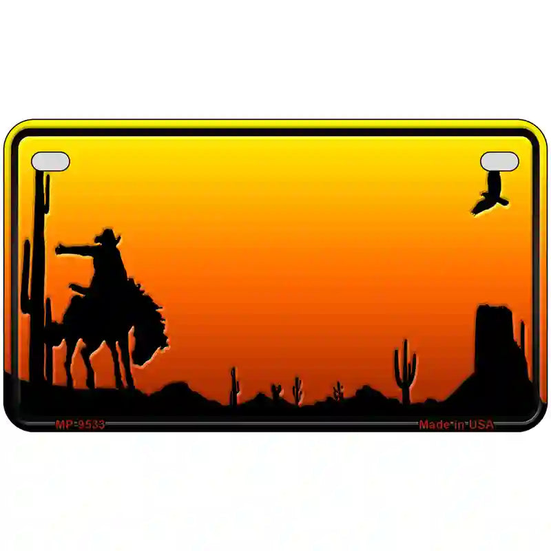 Rodeo Blank Scenic Novelty Metal License Plate 7" x 4" (MP)