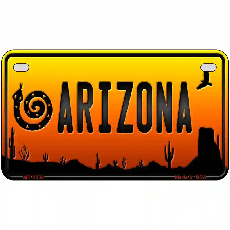 Snake Arizona Scenic Novelty Metal License Plate 7" x 4" (MP)