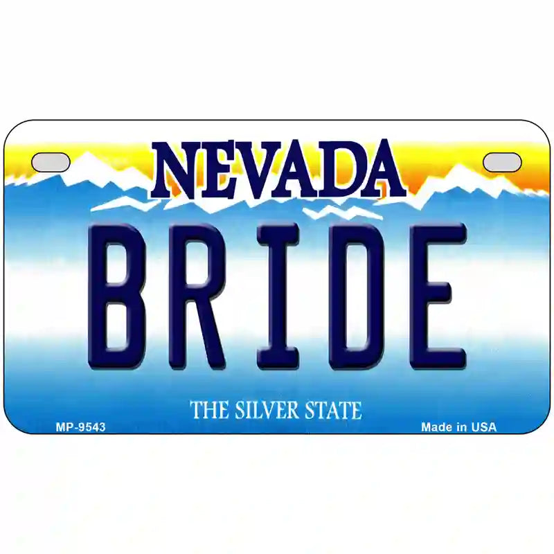 Bride Nevada Novelty Metal License Plate 7" x 4" (MP)