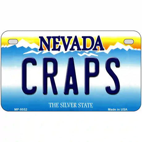 Craps Nevada Novelty Metal License Plate 7" x 4" (MP)