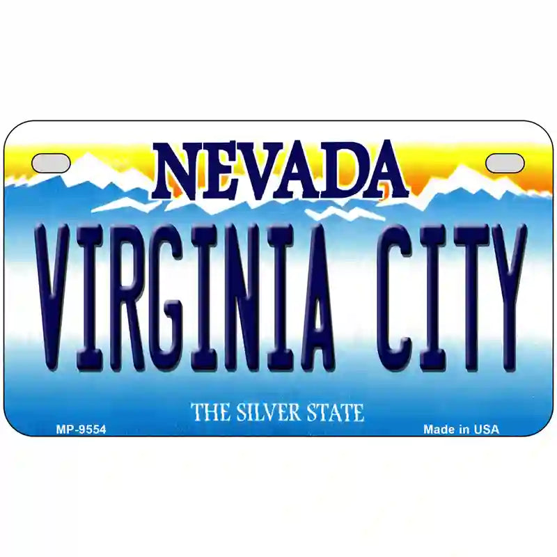 Virginia City Nevada Novelty Metal License Plate 7" x 4" (MP)