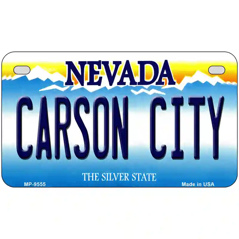 Carson City Nevada Novelty Metal License Plate 7" x 4" (MP)