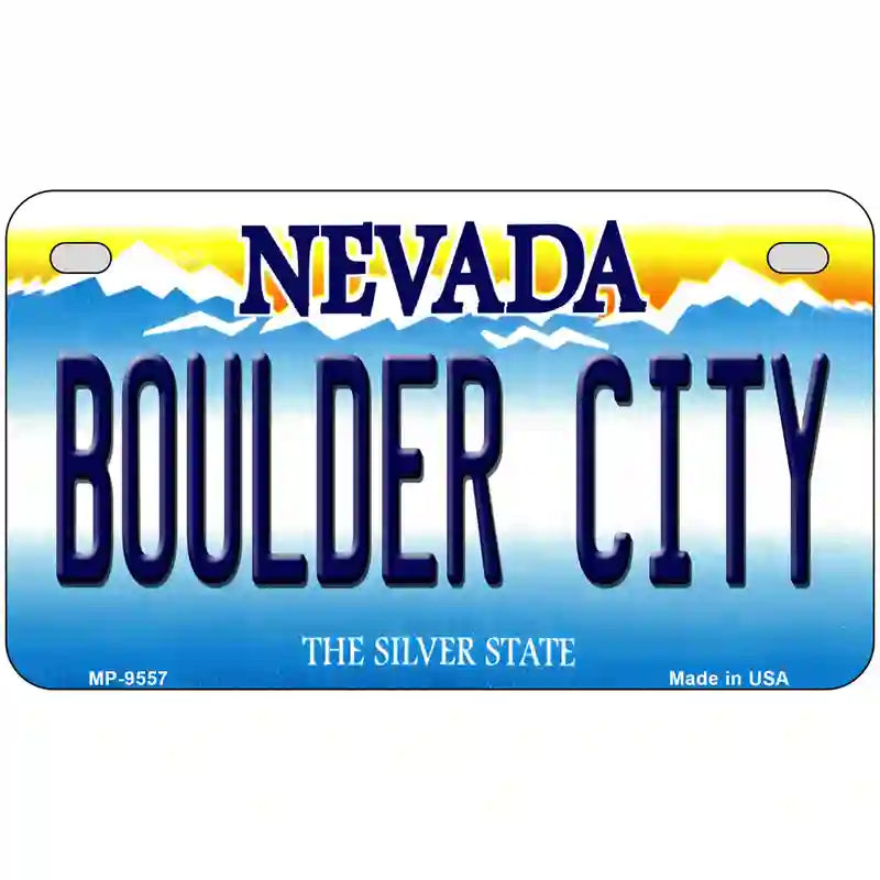 Boulder City Nevada Novelty Metal License Plate 7" x 4" (MP)