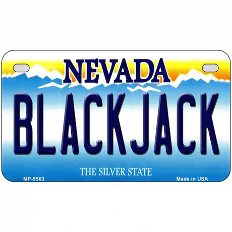 Black Jack Nevada Novelty Metal License Plate 7" x 4" (MP)