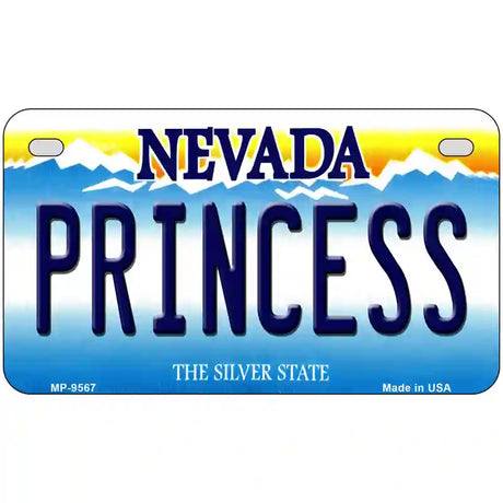 Princess Nevada Novelty Metal License Plate 7" x 4" (MP)