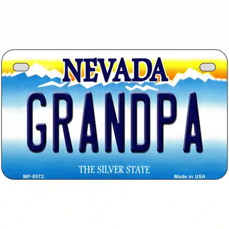 Grandpa Nevada Novelty Metal License Plate 7" x 4" (MP)