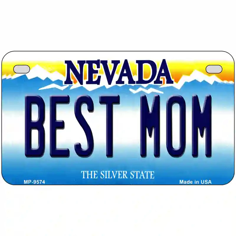 Best Mom Nevada Novelty Metal License Plate 7" x 4" (MP)