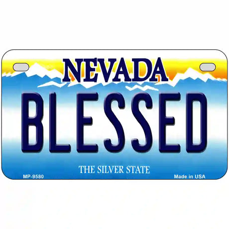 Blessed Nevada Novelty Metal License Plate 7" x 4" (MP)