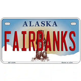 Fairbanks Alaska State Novelty Metal License Plate 7" x 4" (MP)