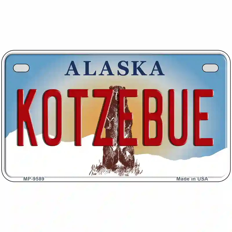 Kotzebue Alaska State Novelty Metal License Plate 7" x 4" (MP)