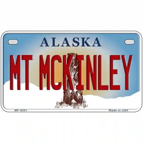 Mt McKinley Alaska State Novelty Metal License Plate 7" x 4" (MP)