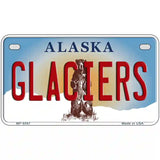 Glaciers Alaska State Novelty Metal License Plate 7" x 4" (MP)