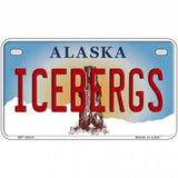 Icebergs Alaska State Novelty Metal License Plate 7" x 4" (MP)