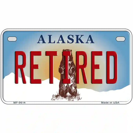 Retired Alaska State Novelty Metal License Plate 7" x 4" (MP)