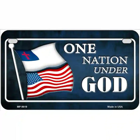 One Nation Under God Novelty Metal License Plate 7" x 4" (MP)