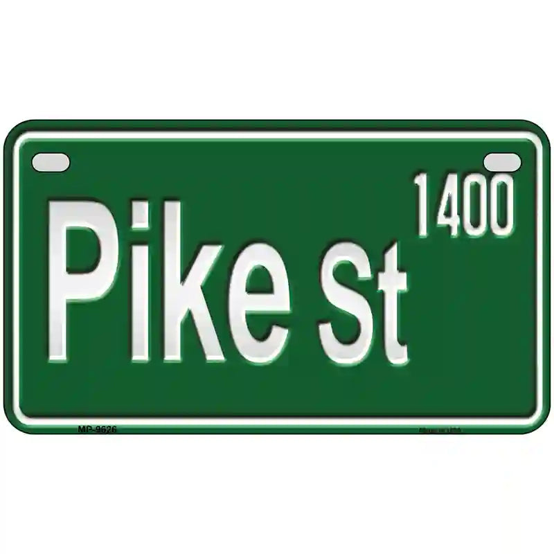 Pike St 1400 Novelty Metal License Plate 7" x 4" (MP)