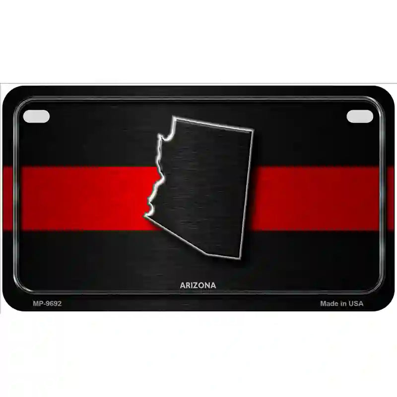 Arizona Thin Red Line Metal Novelty License Plate 7" x 4" (MP)