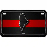 Maine Thin Red Line Metal Novelty License Plate 7" x 4" (MP)