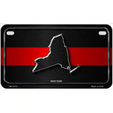 New York Thin Red Line Metal Novelty License Plate 7" x 4" (MP)