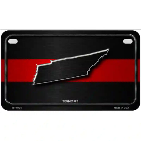 Tennessee Thin Red Line Metal Novelty License Plate 7" x 4" (MP)